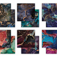 Craft Consortium Essential Craft Papers 12x12 Inch Paper Pad Ink Drops Midnight (CCEPAD029)